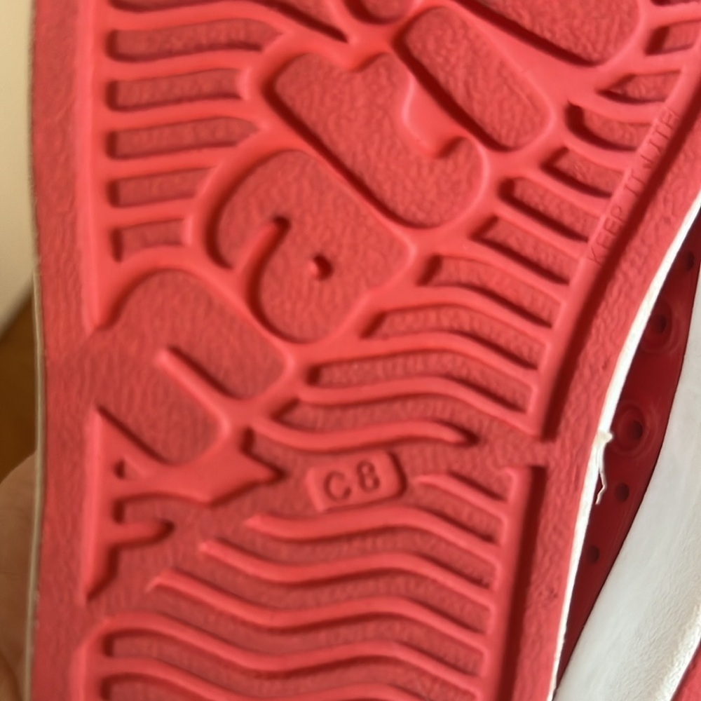 Native Bright Red Perforated Slip-Ons - Picture 6 of 6